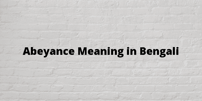 abeyance