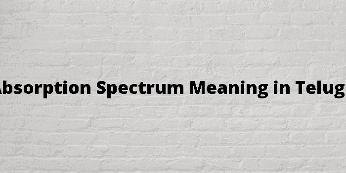 absorption spectrum