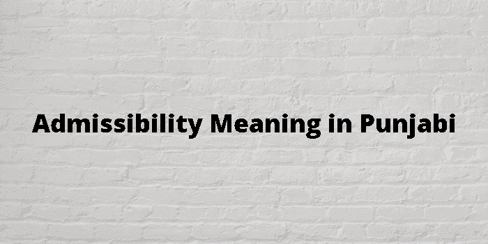 admissibility