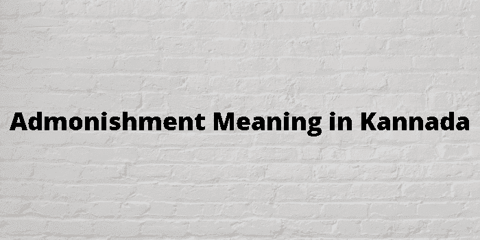 admonishment