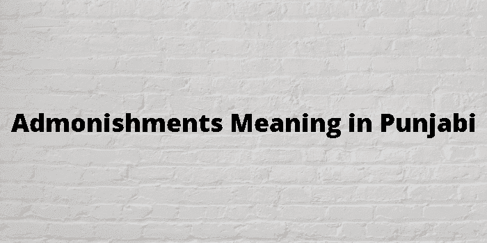 admonishments