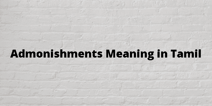 admonishments