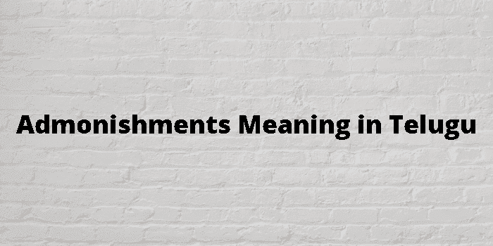 admonishments