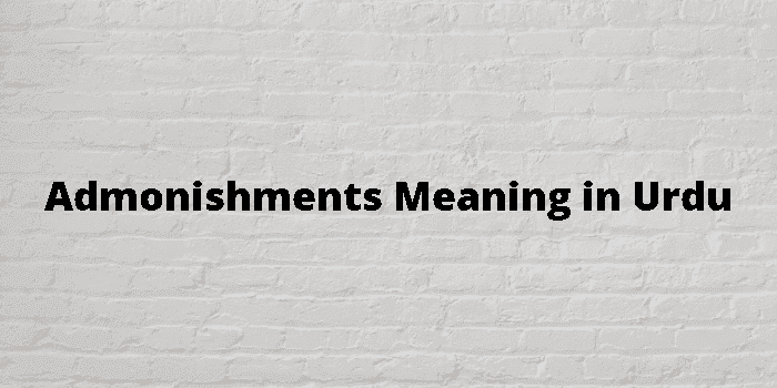 admonishments