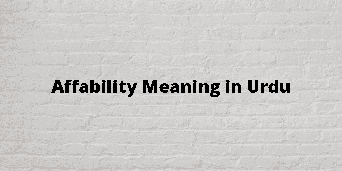 affability