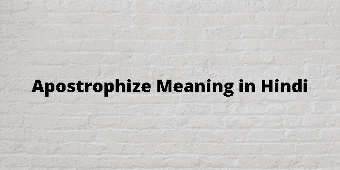 apostrophize