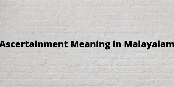 ascertainment