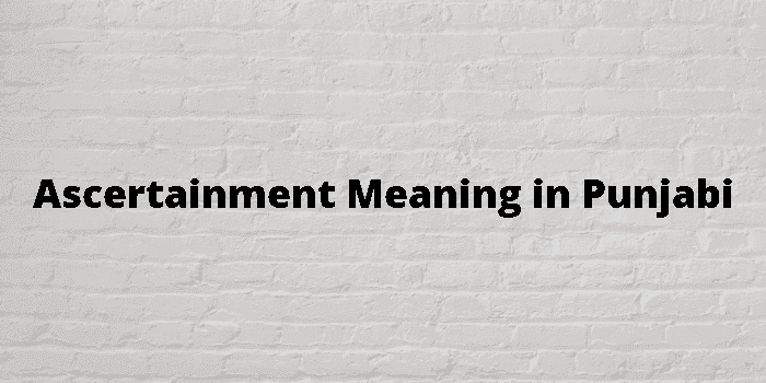 ascertainment