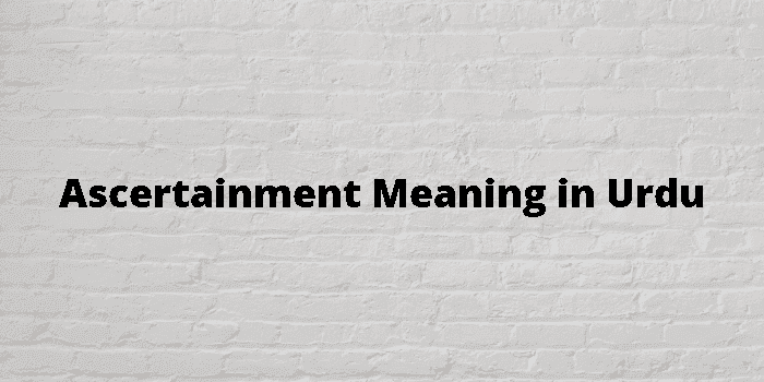 ascertainment