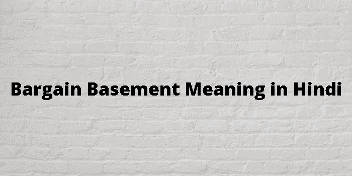 bargain basement