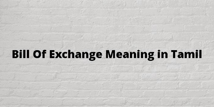 bill of exchange