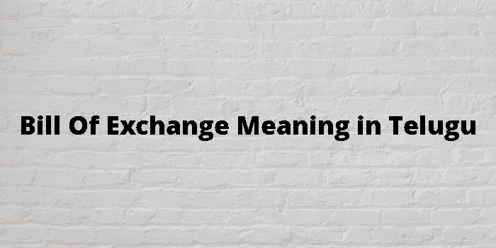 bill of exchange