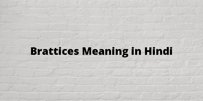 Brattices Meaning In Hindi - हिंदी अर्थ