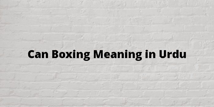 can boxing
