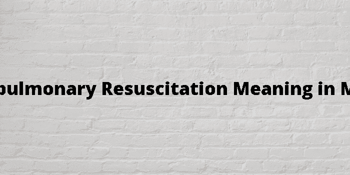 cardiopulmonary resuscitation