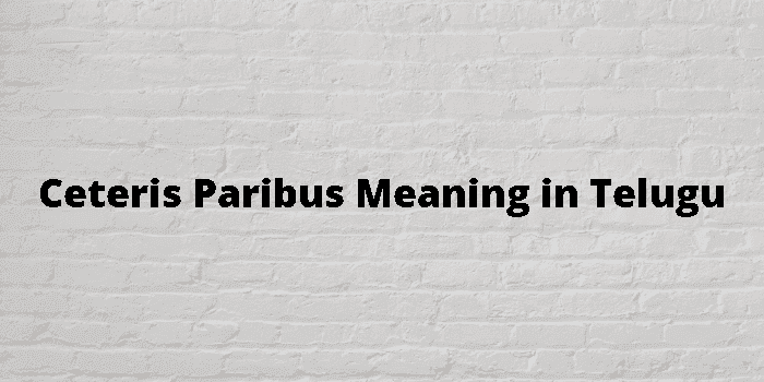 ceteris paribus