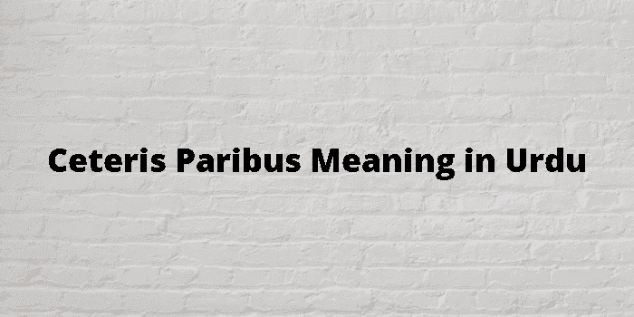 ceteris paribus