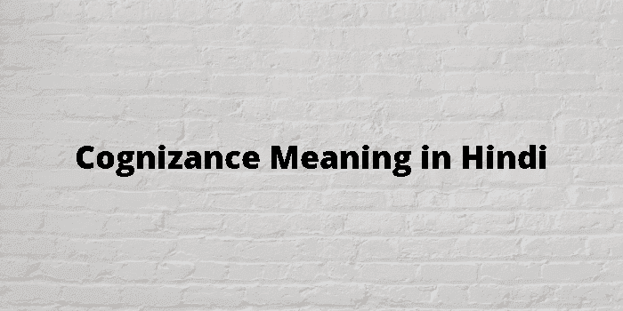 cognizance