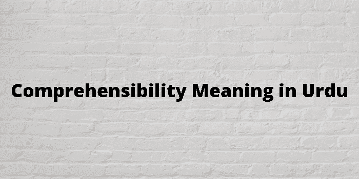 comprehensibility