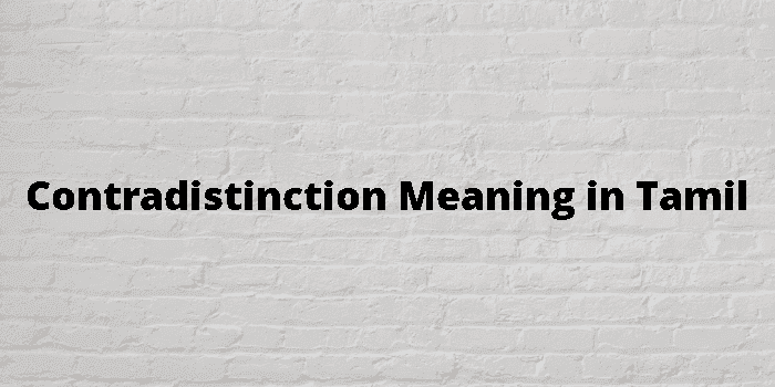 contradistinction