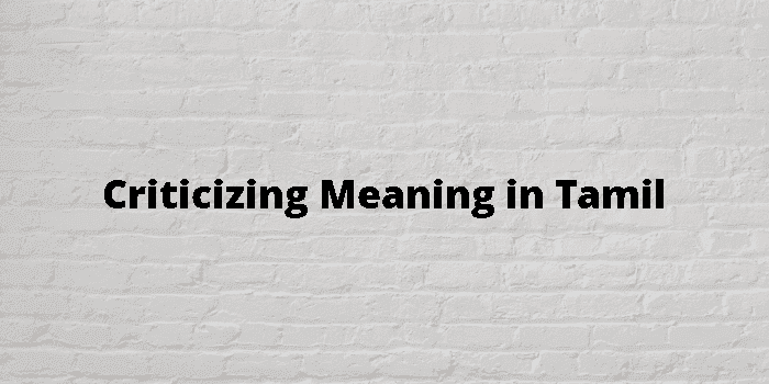 criticizing