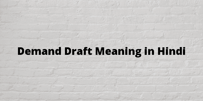 demand draft