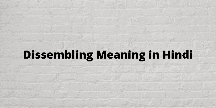 dissembling