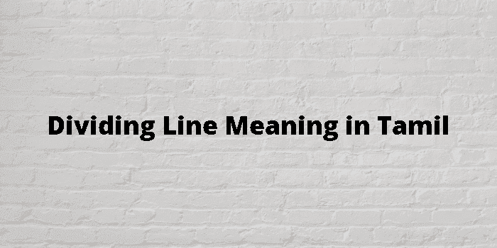 dividing line