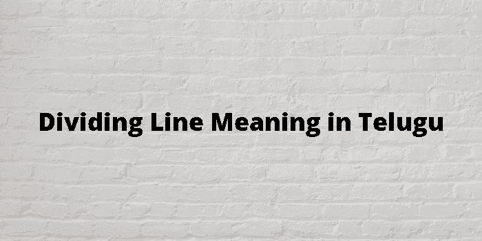 dividing line