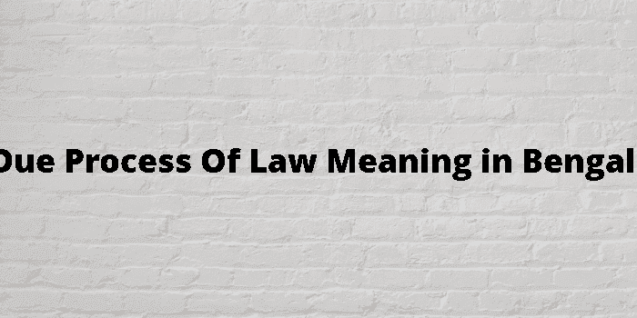 due process of law