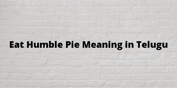 eat humble pie