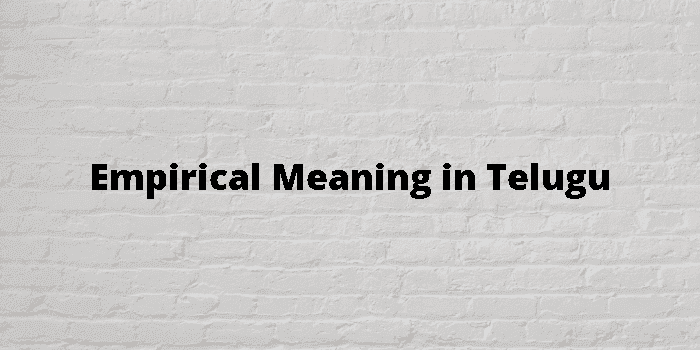 empirical research meaning in telugu