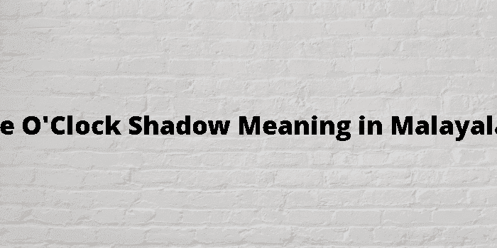 five o'clock shadow