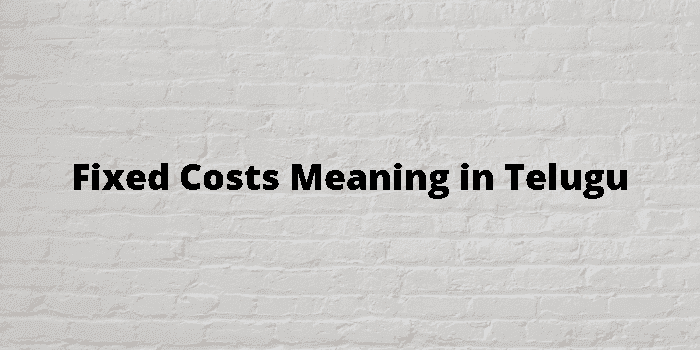 fixed costs