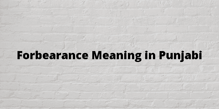 forbearance