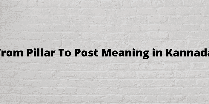 from pillar to post