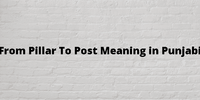 from pillar to post