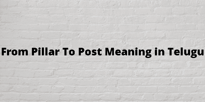 from pillar to post