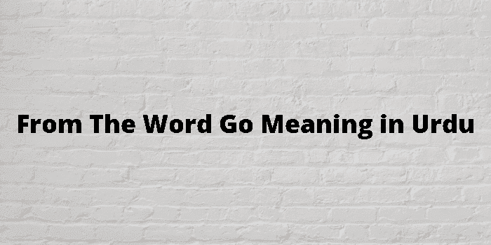 from the word go