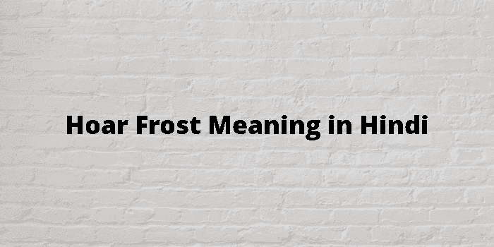 hoar frost