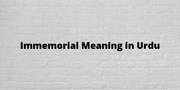 immemorial