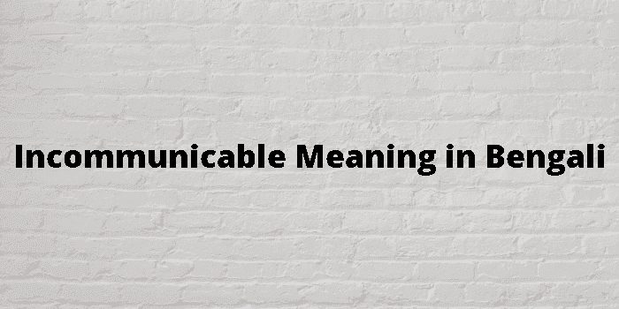 incommunicable