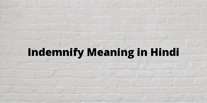 indemnify