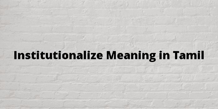 institutionalize