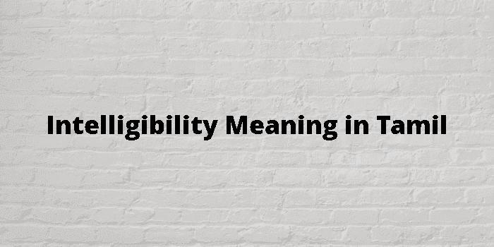 intelligibility