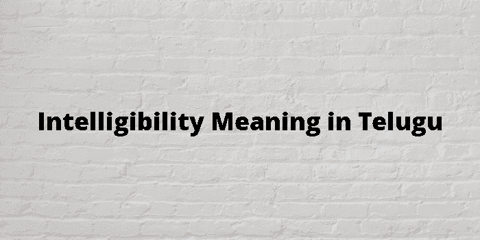 intelligibility