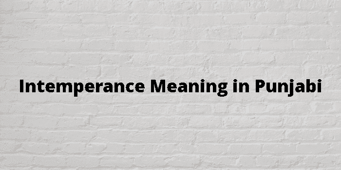 intemperance