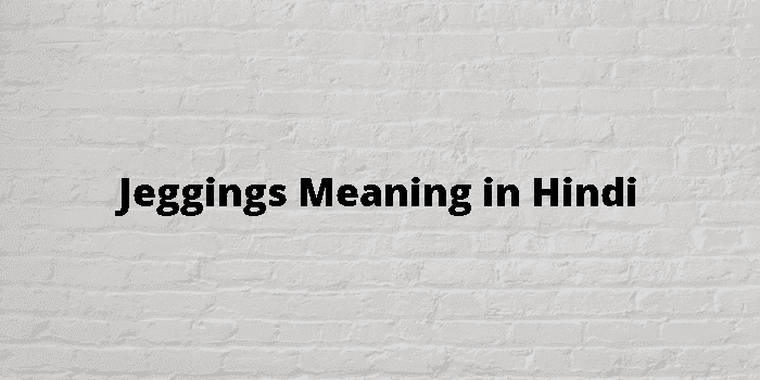 Jeggings Meaning In Hindi - हिंदी अर्थ