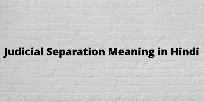 judicial separation