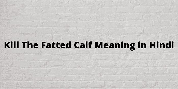 kill the fatted calf